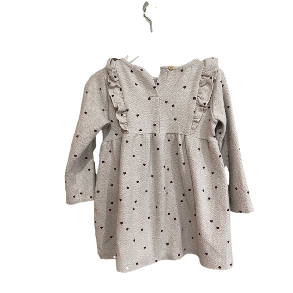 Zara cozy heart print dress 2-3 years - Picture 4 of 5